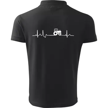 Pánská košile Traktor EKG - Polokošile pánská Pique Polo 203 - L ( Dřevěné uhlí )