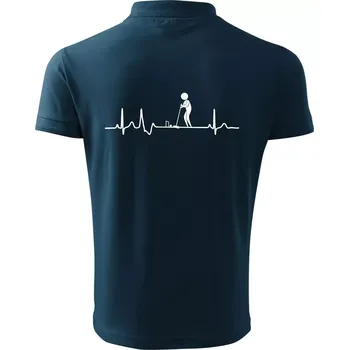 Pánská košile EKG kroket - Polokošile pánská Pique Polo 203 - 5XL ( Námořní modrá (téměř černá) )