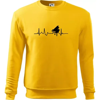 Pánská mikina Piano ekg - křídlo - Mikina Essential pánská - 2XL ( Žlutá )