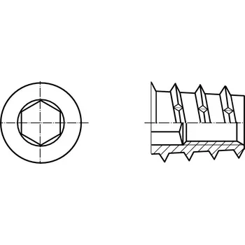 Šroub matice závrtná IMB typ D ocel ZB M8 15 mm