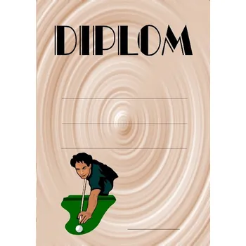 Kulečník diplom A4 č.9 Krátký text napište zde - více informací viz. POPIS v dolní části.