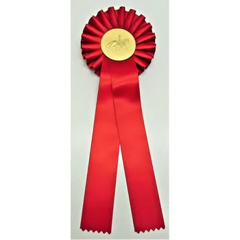 Drezura kokarda červená POTISK STUHY NEPROVÁDÍME. U tohoto výrobku nelze požadovat žádný text.