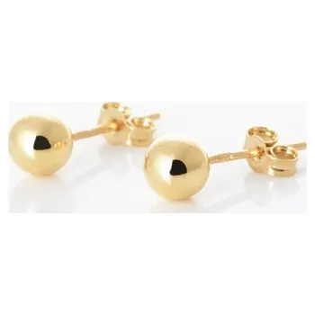 Náušnice Náušnice ze žlutého zlata pecičky - kuličky 6 mm NA1757F + dárek zdarma