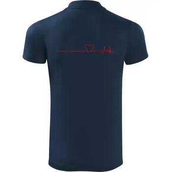 Pánská košile Poker EKG srdce červené - Polokošile Victory sportovní (dresovina) - L ( Námořní modrá (velmi tmavá - téměř černá) )