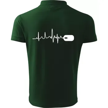 Pánská košile EKG myš - Polokošile pánská Pique Polo 203 - 5XL ( Lahvově zelená )