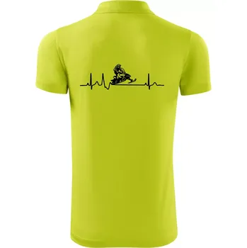 Pánská košile EKG sněžný skútr - Polokošile Victory sportovní (dresovina) - XL ( Limetková )