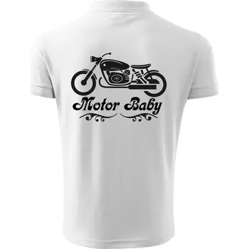 Pánská košile Motor baby - Polokošile pánská Pique Polo 203 - 3XL ( Bílá )