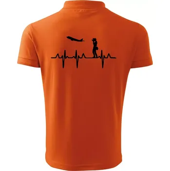 Pánská košile EKG spotter - Polokošile pánská Pique Polo 203 - 4XL ( Oranžová )