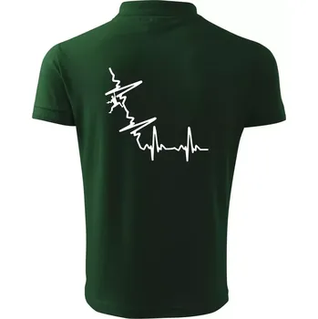 Pánská košile EKG bouldering - Polokošile pánská Pique Polo 203 - 3XL ( Lahvově zelená )