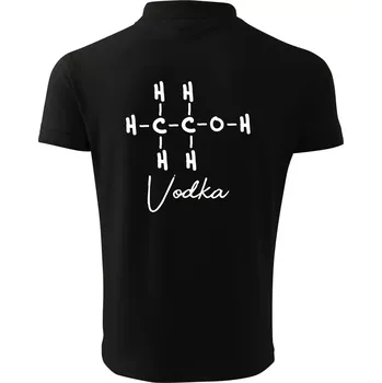 Pánská košile Barová chemie - vodka - Polokošile pánská Pique Polo 203 - S ( Černá )