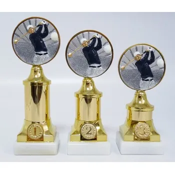 Golf trofeje 58-FG022 Zde napište text na štítky a součet zadejte do košíku. Více informací viz.POPIS v dolní části.