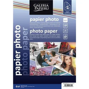 Kancelářský papír Galeria Papieru Fotopapír - A4, 180 g/m2, matný, oboustr.,25 listů