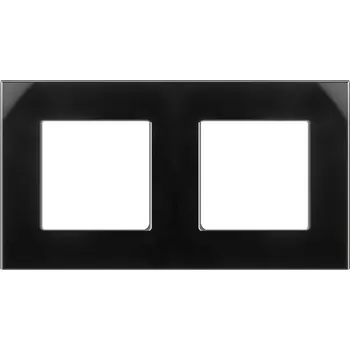 Elektrická zásuvka Skleněný rám Maclean, dvojitý, černý, 157x86 mm, MCE729B