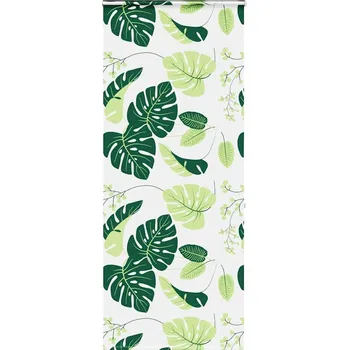 Roleta vidaXL Sprchová roleta s kazetou 100x240 cm Šířka látky 96 cm [4015012] Barva: Zelené listy