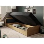 Artelta Jednolůžková postel PARYS hnědá | 80 x 190 cm Barva: Levá / Sawana 14