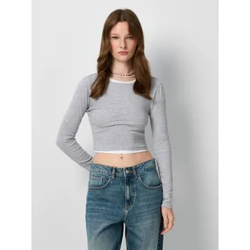 Dámské tričko Tričko s dlouhými rukávy - L - House - světle šedá - 804GP-09M