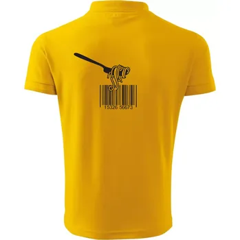 Pánská košile Čárový kód pasta - Polokošile pánská Pique Polo 203 - 3XL ( Žlutá )