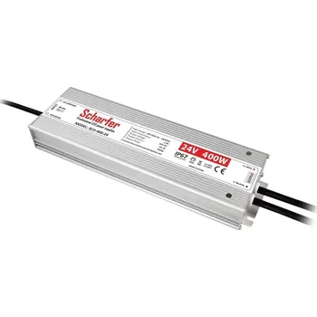 Napájecí zdroj pro osvětlení Napájecí zdroj 400W 16,7A 24VDC pro LED zdroje a LED moduly profesionální IP67 300x90x40 mm Scharfer *SCH-400-24