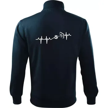 Pánská mikina EKG elektrikář - Mikina bez kapuce Adventure - L ( Námořní modrá (velmi tmavá - téměř černá) )