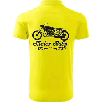 Pánská košile Motor baby - Polokošile pánská Pique Polo 203 - 5XL ( Citrónová )