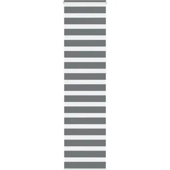 Roleta vidaXL Zebra roleta šířka látky 55,9 cm polyester [4014175] Barva: Tmavě šedá