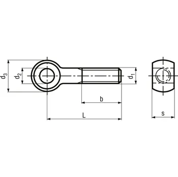 Šroub šroub s okem ocel 4.6 ZB M16 180 mm