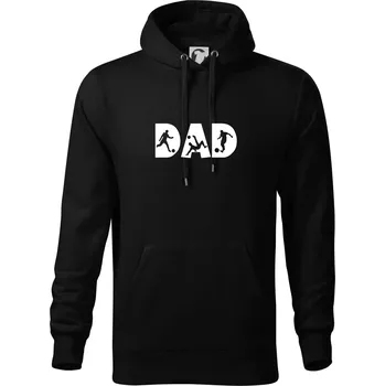 Pánská mikina Football dad - Mikina pánská Cape s kapucí - 5XL ( Černá )