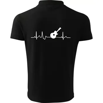 Pánská košile EKG akustická kytara - Polokošile pánská Pique Polo 203 - 3XL ( Černá )