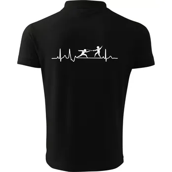 Pánská košile EKG šerm - Polokošile pánská Pique Polo 203 - 4XL ( Černá )