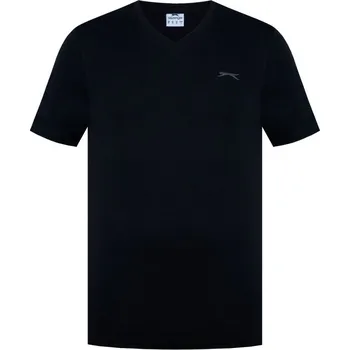 Pánské tričko Slazenger V Neck pánské tričko Black XS