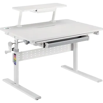 Psací stůl Dětský stůl Ergo Office, výškově nastavitelný, šedý, max. 40 kg, 900x600 mm, ER-483