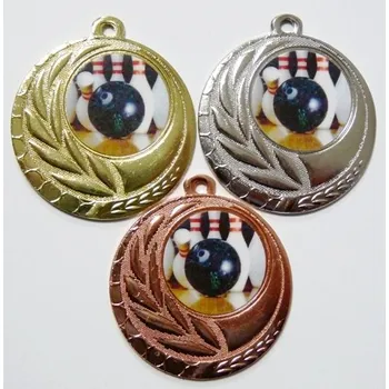 Bowling medaile D110-L150 Zde napište text na štítek a zadejte do košíku. Více informací viz.POPIS v dolní části.