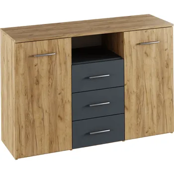 Komoda Skříňka GABRIELA, dub Artisan, hnědá