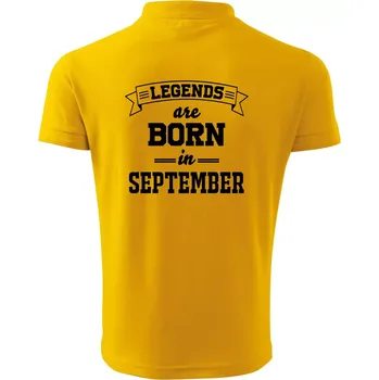 Pánská košile Legends are born in September - Polokošile pánská Pique Polo 203 - XL ( Žlutá )