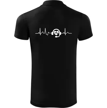 Pánská košile EKG tísňová linka - Polokošile Victory sportovní (dresovina) - XL ( Černá )