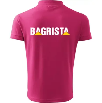 Pánská košile Bagrista nápis - Polokošile pánská Pique Polo 203 - XL ( Purpurová )