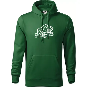 Pánská mikina Ořezávátko - Mikina pánská Cape s kapucí - 4XL ( Lahvově zelená )