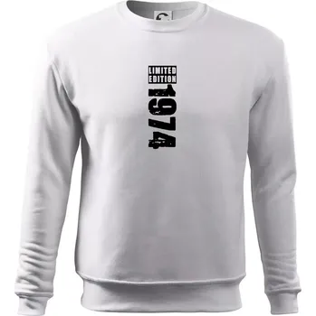 Pánská mikina Limited edition 1974 pruh - Mikina Essential pánská - M ( Bílá )