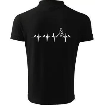 Pánská košile EKG Vánoční stromek - Polokošile pánská Pique Polo 203 - 3XL ( Černá )