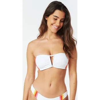 Dámské plavky RIP CURL plavky - Wave Shapers Stripe Bandeau White (1000) velikost: S