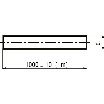 Závitová tyč závitová tyč ocel 4.8 bezPÚ 1m M10