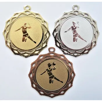 Házená žena medaile DI7003-8 Zde napište text na štítky a součet zadejte do košíku. Více informací viz.POPIS v dolní části.