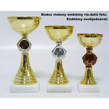 Štika poháry 2997-L210 - Emblém viz.další foto v ceně Zde napište text na štítky a součet zadejte do košíku. Více informací viz.POPIS v dolní části.