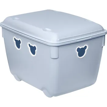 úložný prostor na hračky Koš na hračky Branq, 40 l , odolný, modrý , Medvěd