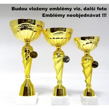 Squash poháry 514-195 - Emblém viz.další foto v ceně Zde napište text na štítky a součet zadejte do košíku. Více informací viz.POPIS v dolní části.