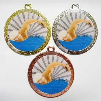 Plavání medaile D113-K008 Zde napište text na štítky a součet zadejte do košíku. Více informací viz.POPIS v dolní části.