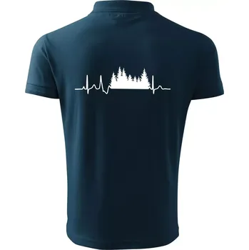 Pánská košile EKG les - Polokošile pánská Pique Polo 203 - 5XL ( Námořní modrá (téměř černá) )