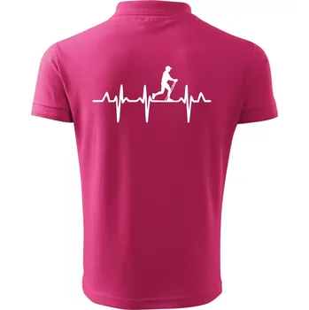 Pánská košile EKG nordic walking muž - Polokošile pánská Pique Polo 203 - 2XL ( Purpurová )