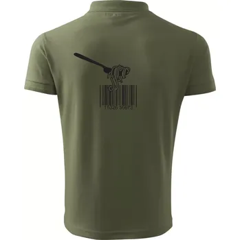 Pánská košile Čárový kód pasta - Polokošile pánská Pique Polo 203 - 4XL ( Khaki )