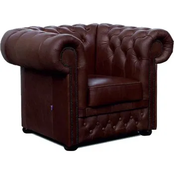 Sedací souprava Falco Křeslo Chesterfield Lord 1 kůže hnědá